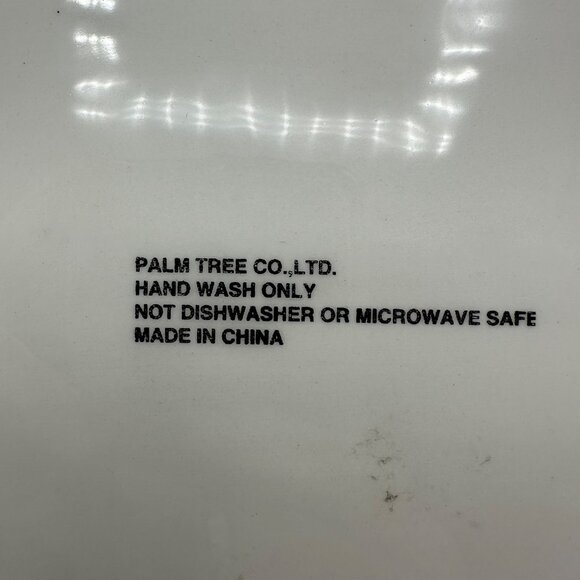 Christmas Snowman Serving Dish Plate Ceramic Pottery Let It Snow Blue White - Picture 11 of 11